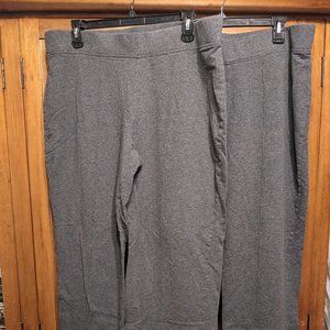 BUNDLE of 2 Comfy Grey womens lounge/athletic pants size XL elastic waist band